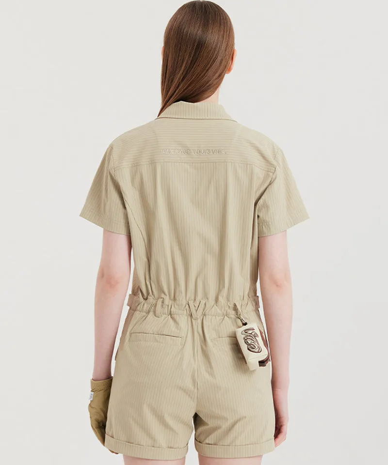 Vice Golf Atelier Women Cargo Jumpsuit - Beige