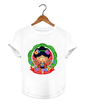 Viva La Vida Cartoon Frida Graphic T-Shirt