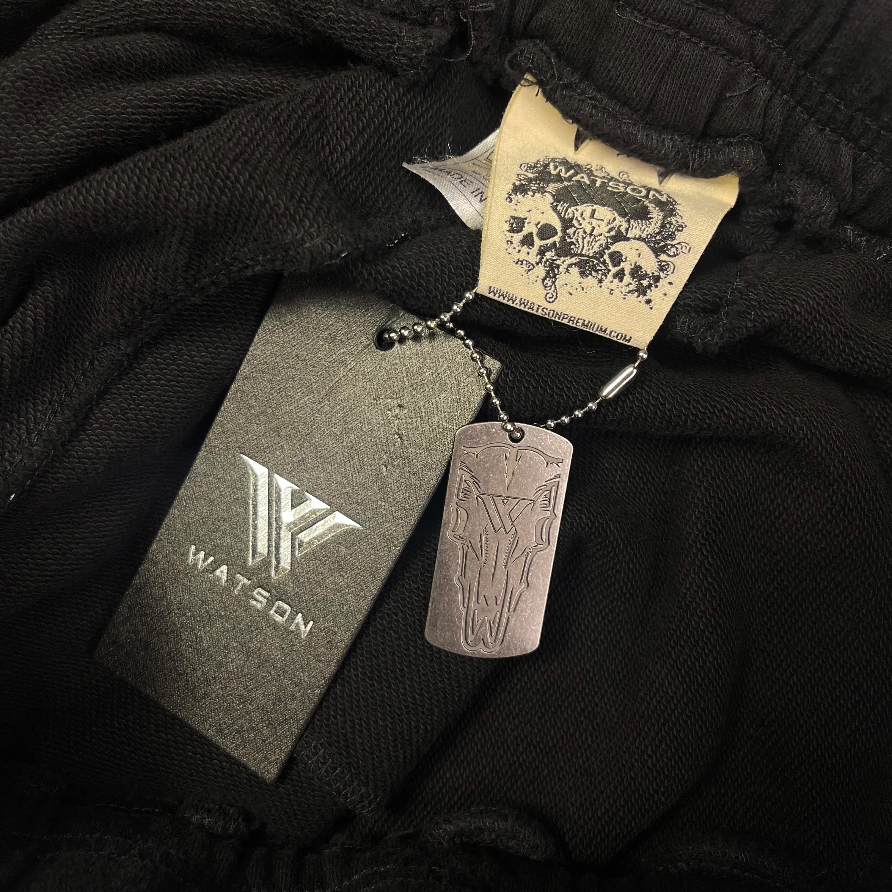 WATSON WREATH COTTON SHORTS (BLACK)