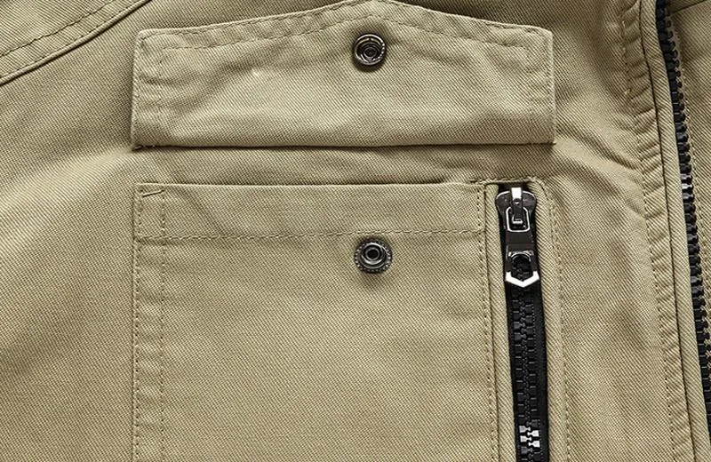 West Louis™ Multi-pocket Mandarin Collar Men Jacket