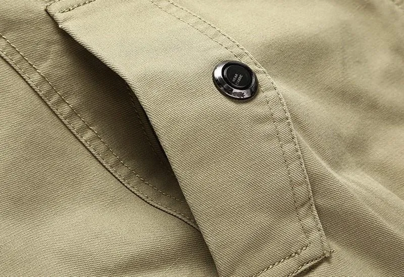 West Louis™ Multi-pocket Mandarin Collar Men Jacket