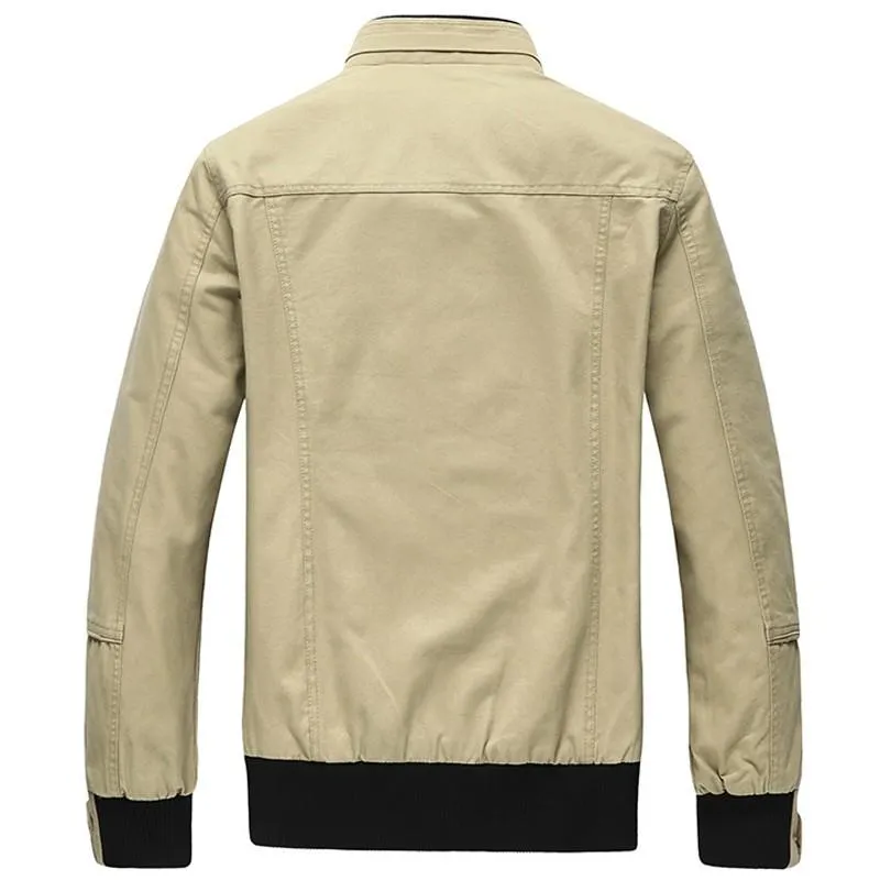 West Louis™ Multi-pocket Mandarin Collar Men Jacket