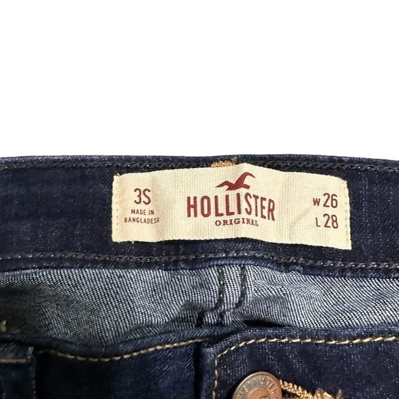 Women’s Hollister Low-Rise Super Skinny Jeans, W26x28L. NWT Raw Hem