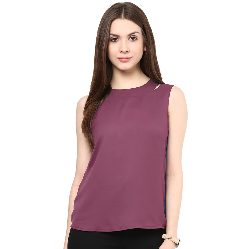 Womens sleeveless plain t-shirt