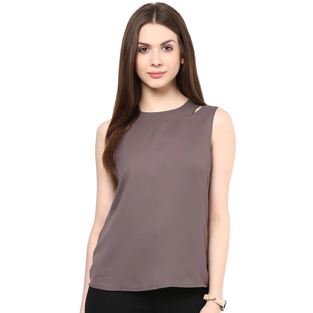 Womens sleeveless plain t-shirt