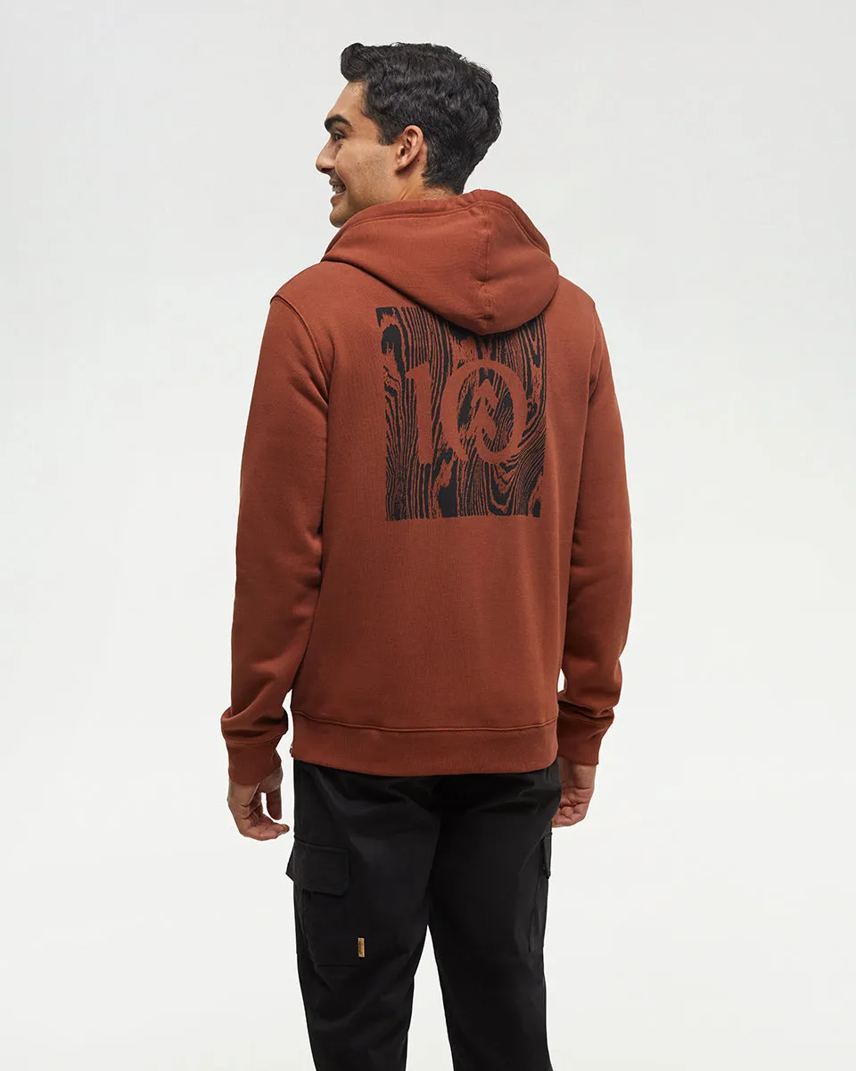 Woodblock Ten Zip Hoodie