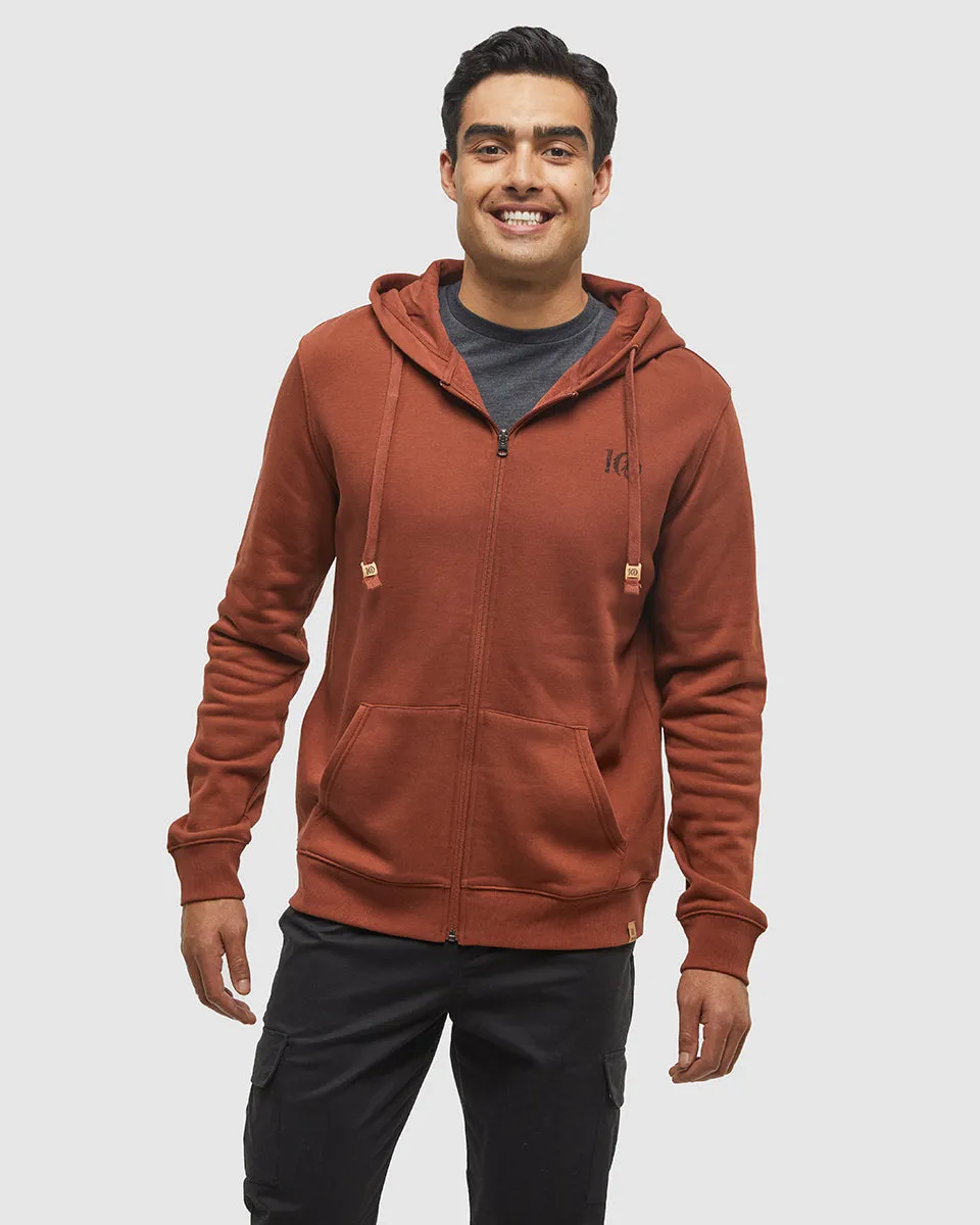 Woodblock Ten Zip Hoodie