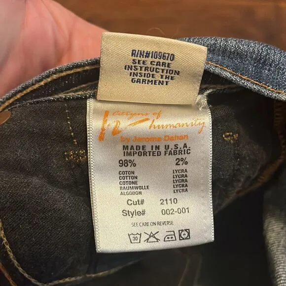 Y2K Citizens Of Humanity Ingrid Low Waist Flair Distressed Denim Jeans