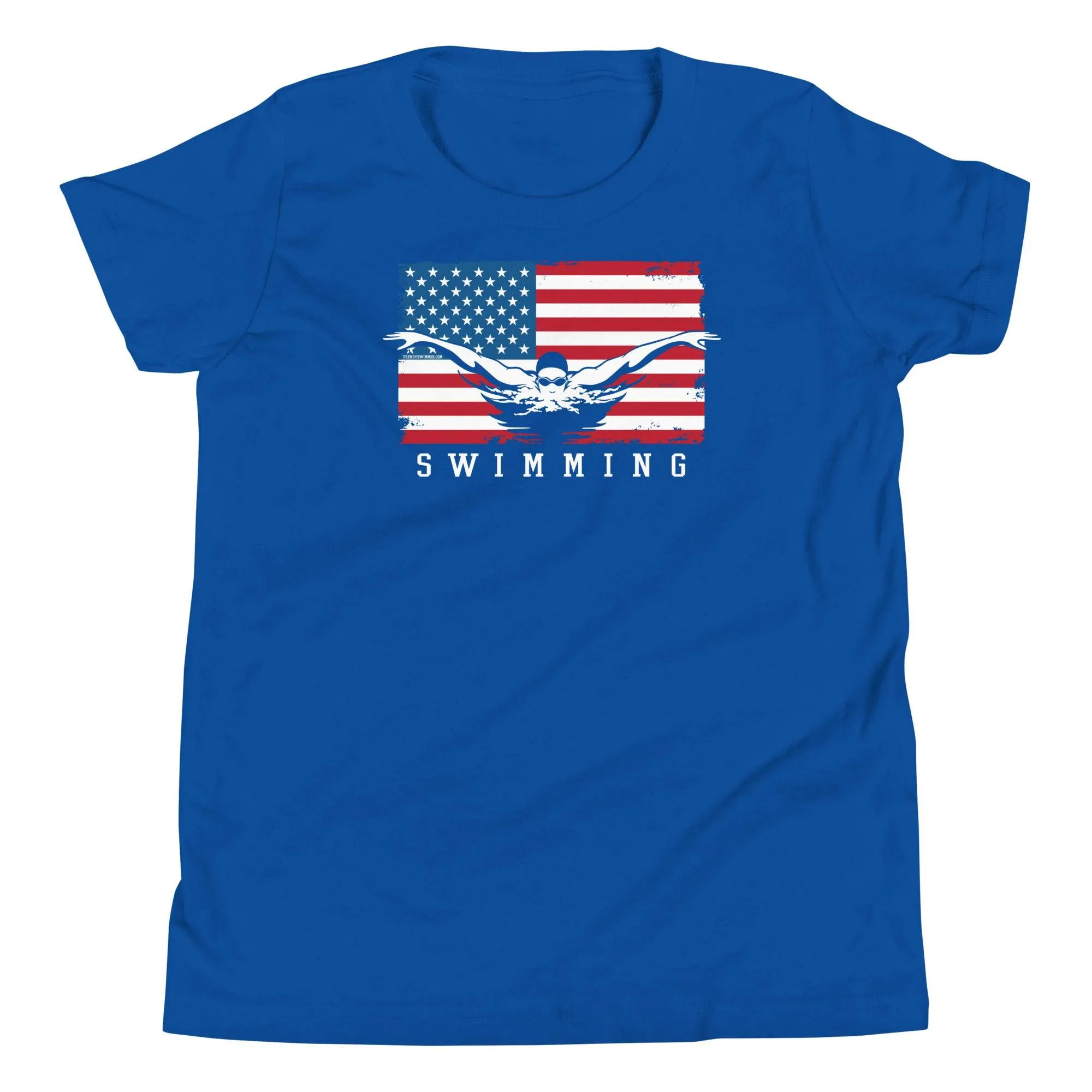Youth Swimming USA Flag T-shirt